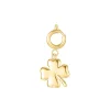 Charm Trefle acier doré or