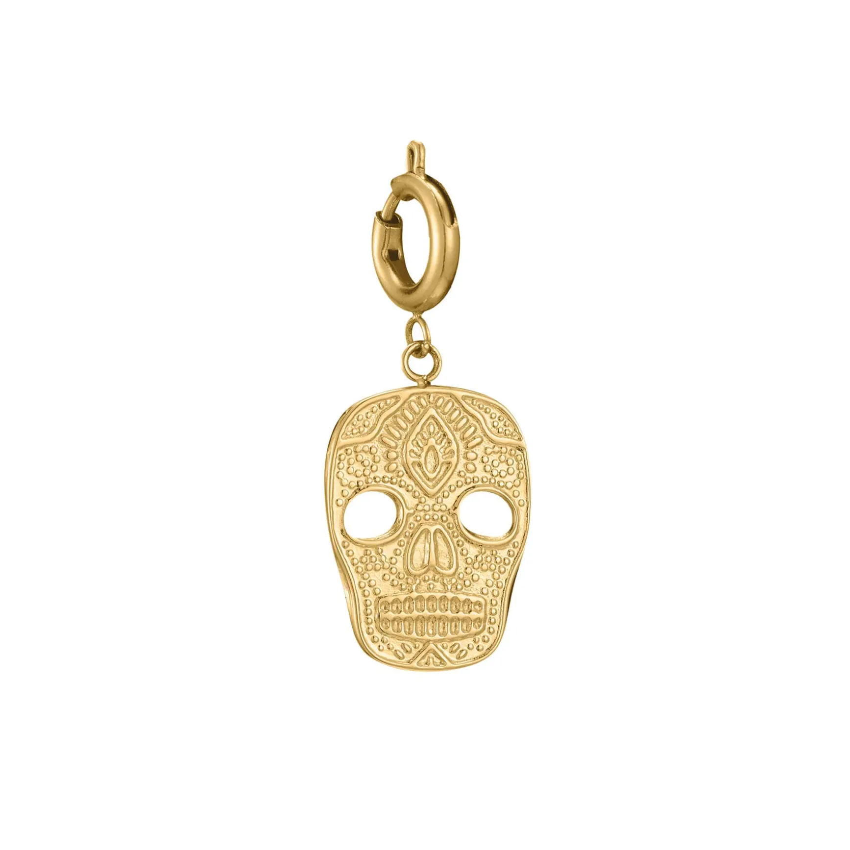 Charm Tête De Mort acier doré or
