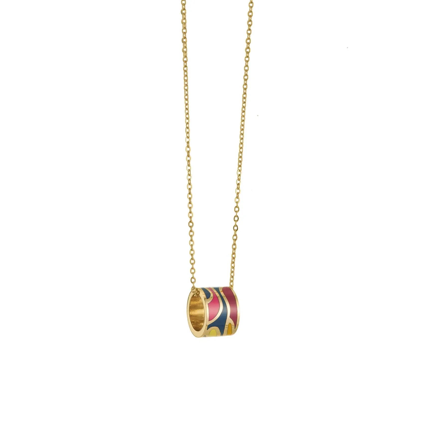 Collier Art H1 acier doré or