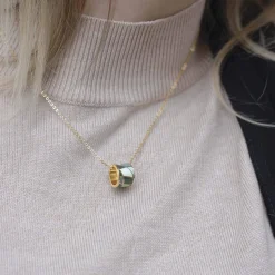Collier Art M1 acier doré or