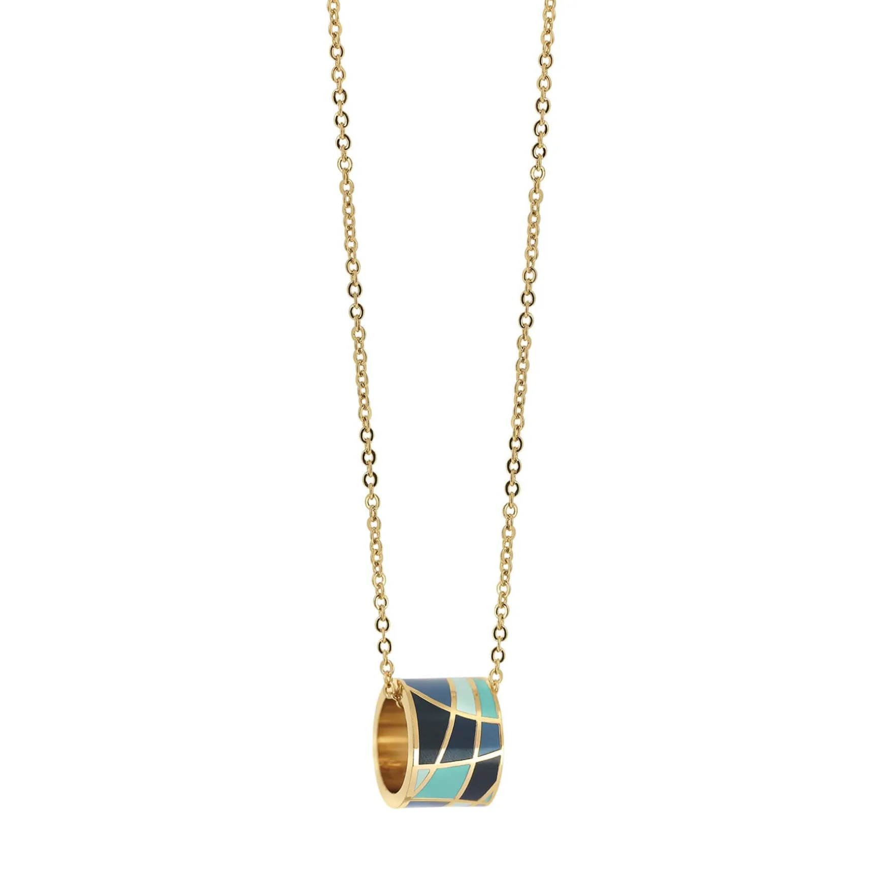 Collier Art M1 acier doré or