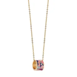 Collier Art P2 acier doré or