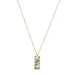 Collier Artiste bleu doré or
