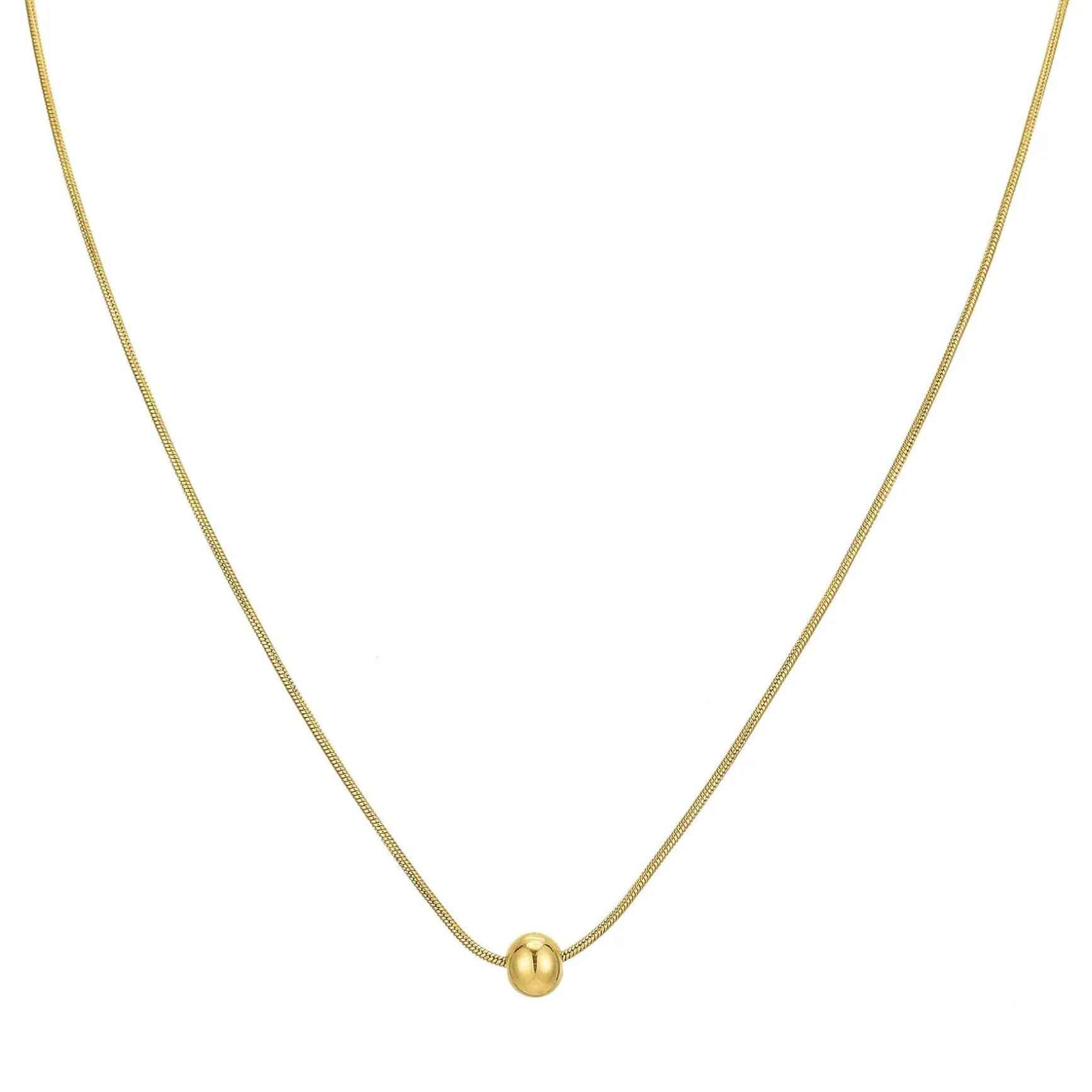 Collier Asio acier doré or