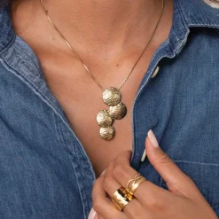 Collier Bloom acier doré or