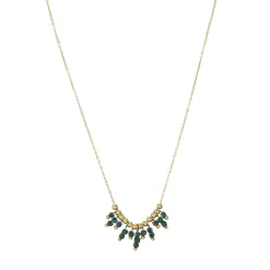 Collier Bohème cristal vert