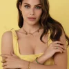 Collier Chaine acier doré or Luza Charms