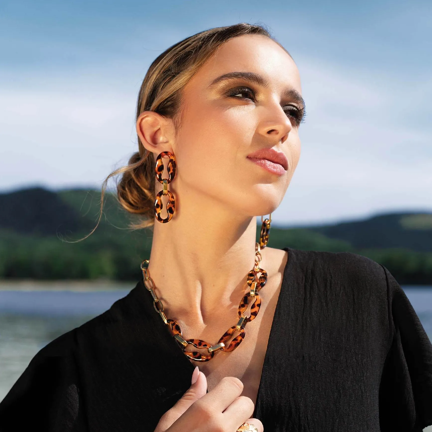 Collier charlotte acier doré or