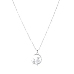 Collier Chatons Argent 925 rhodié