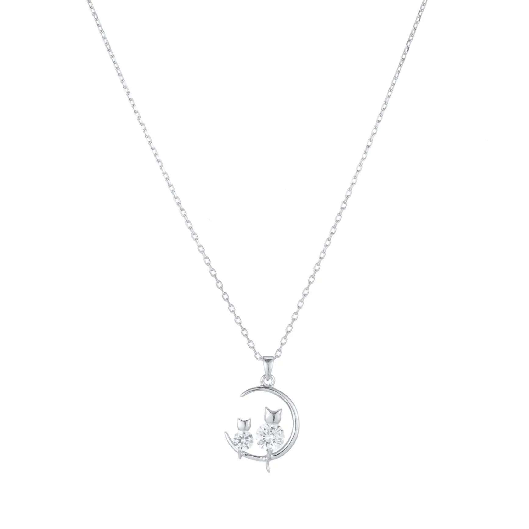 Collier Chatons Argent 925 rhodié