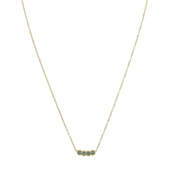 Collier Comete zircons bleus