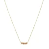 Collier Comete zircons roses