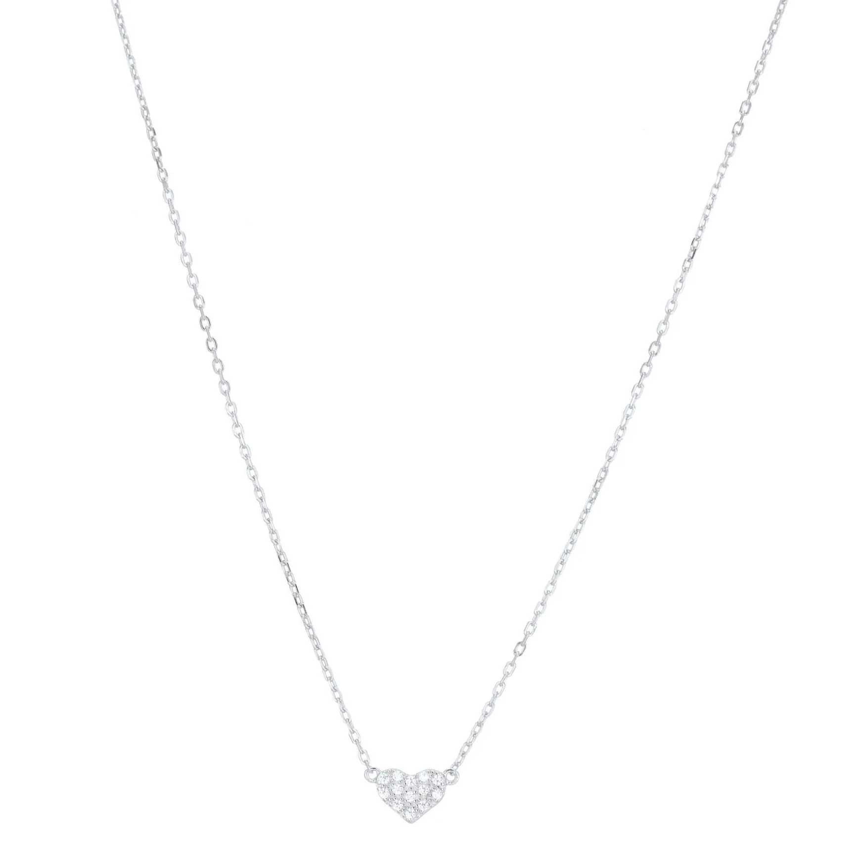 Collier Corazon Argent 925 rhodié