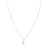Collier Croix 2 Argent 925 rhodié