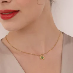 Collier Elios Aventurine verte