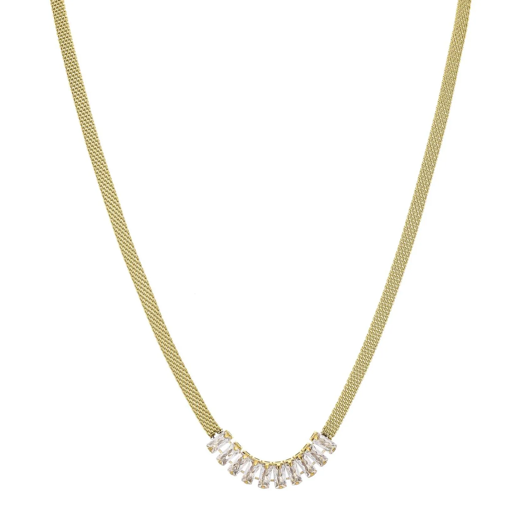 Collier Elvira acier doré or