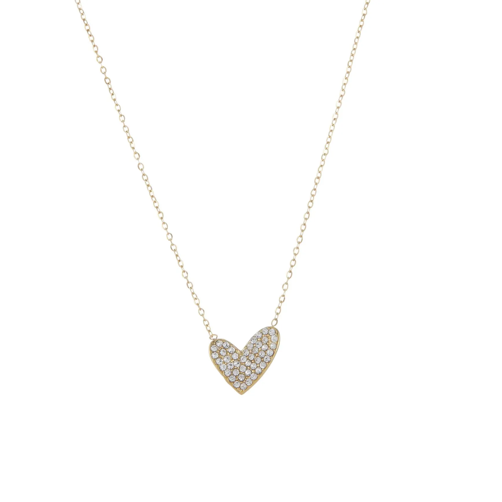 Collier Emmy acier doré or strass