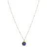 Collier Etoiles Lapis Lazuli acier doré or