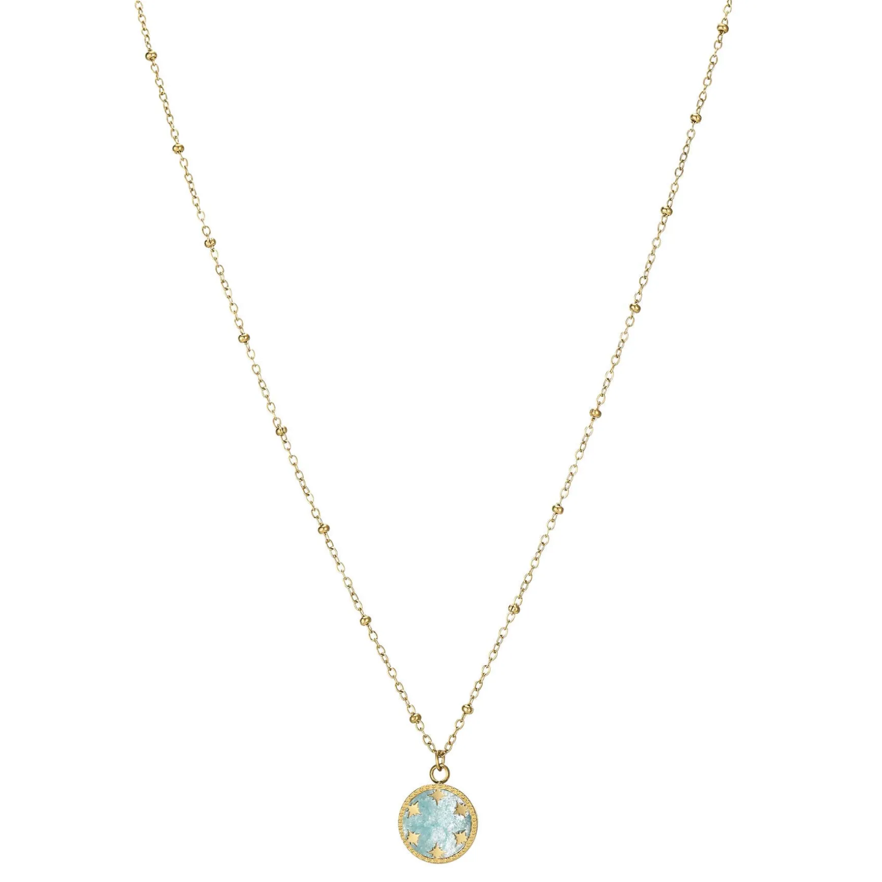 Collier Etoiles pierre Amazonite