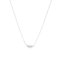 Collier Feuille Argent 925 rhodié