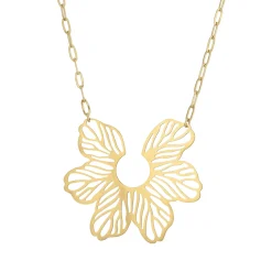 Collier Floriane acier doré or