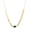 Collier Foro doré Obsidienne