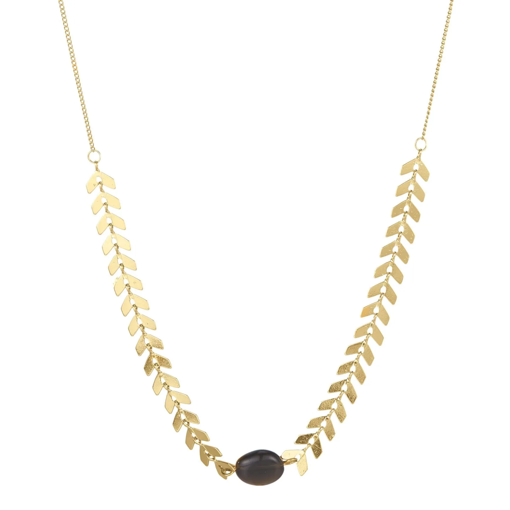 Collier Foro doré Obsidienne
