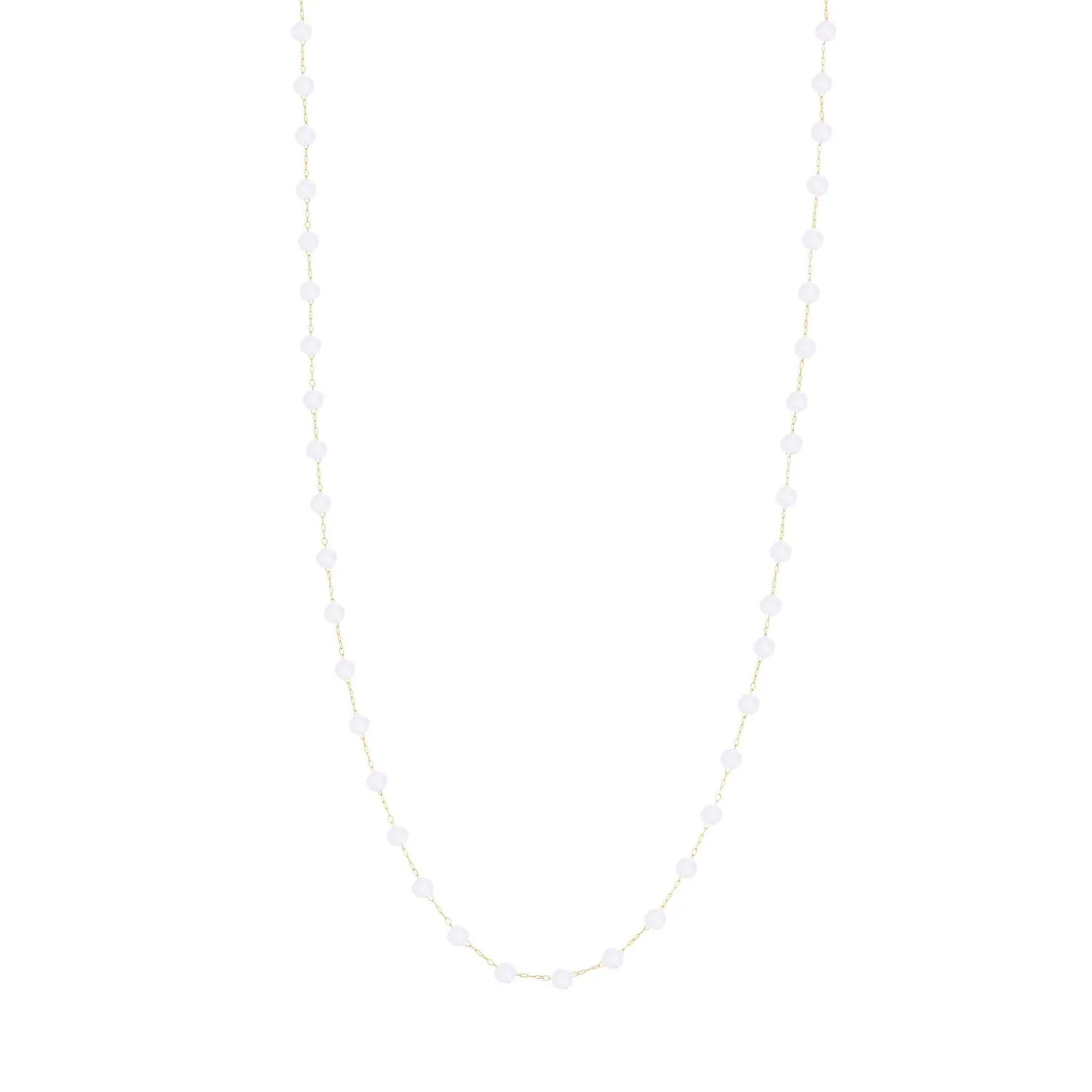 Collier Ika Jade blanc doré or