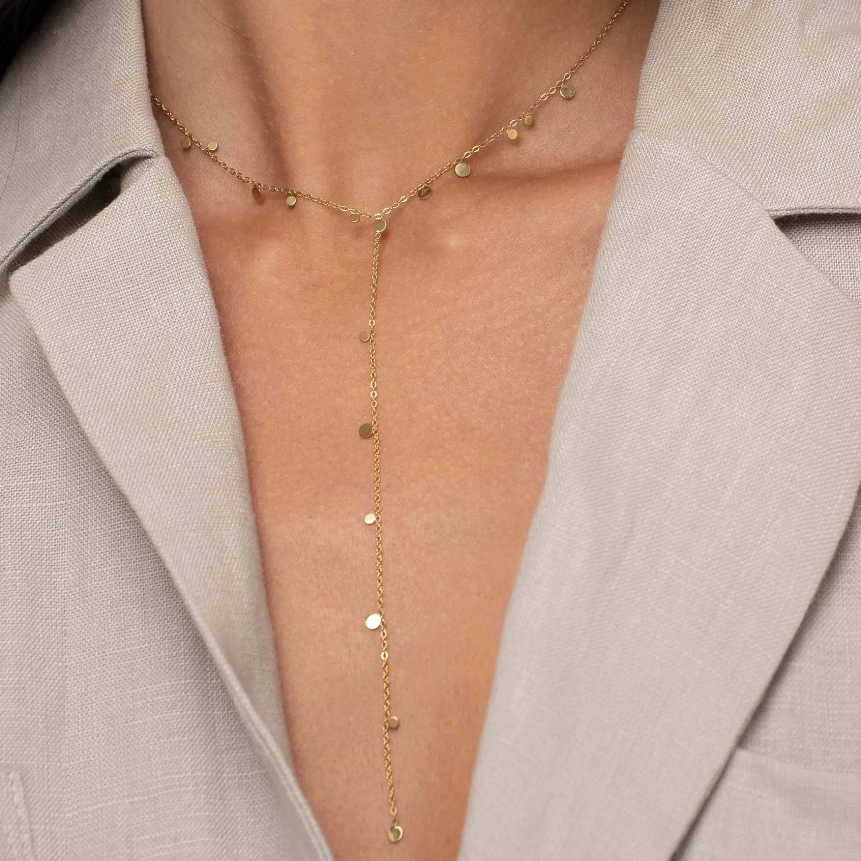 Collier Infinity acier doré or