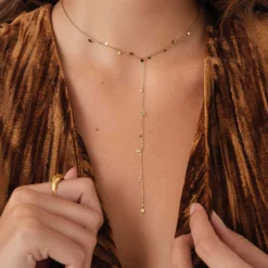Collier Infinity acier doré or