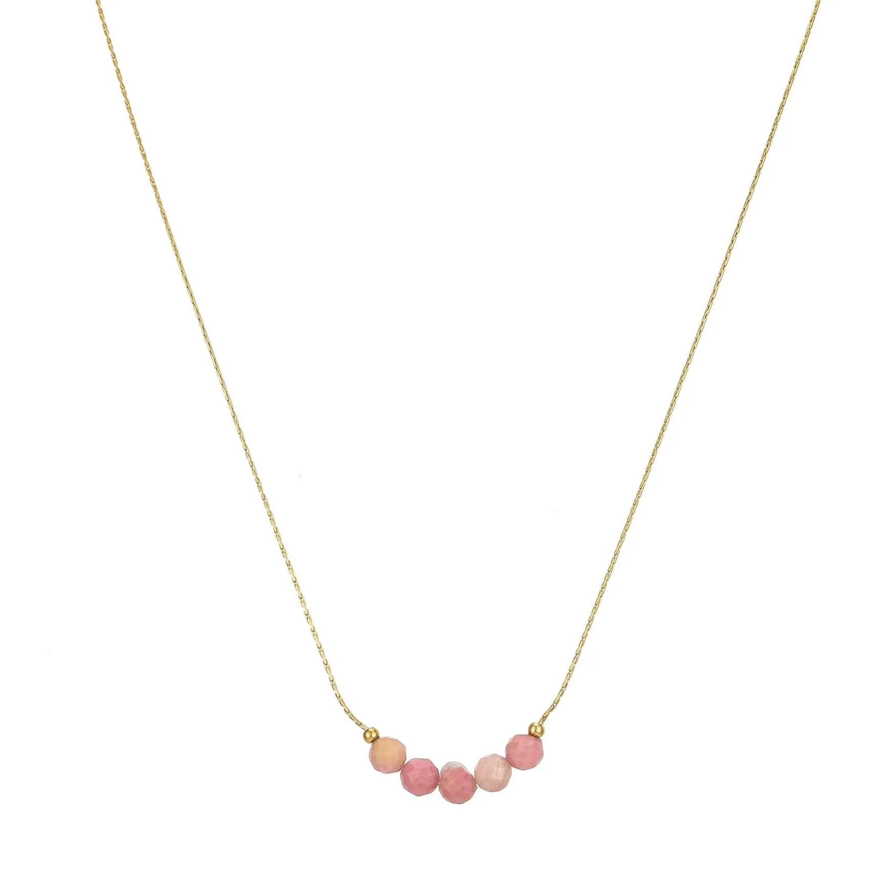 Collier Isa Pierres Rhodonite
