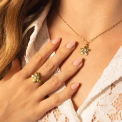 Collier Javie acier doré or