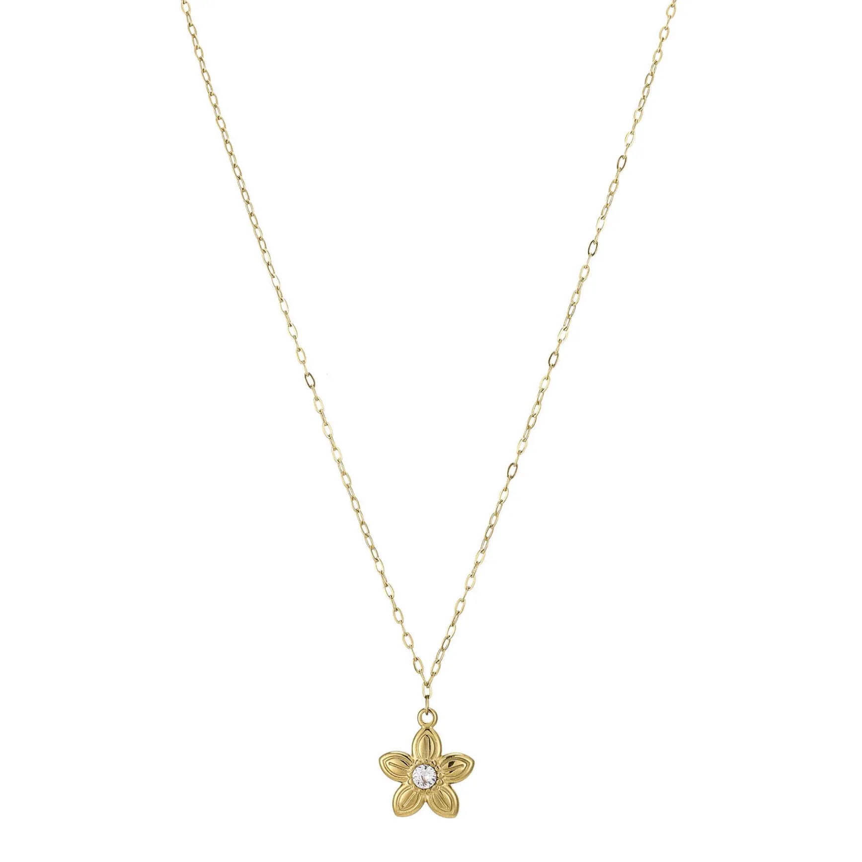 Collier Javie acier doré or