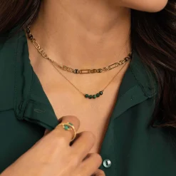 Collier Joan acier doré or
