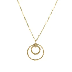 Collier Lison acier doré or