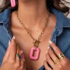 Collier Léonie rose