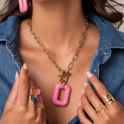 Collier Léonie rose
