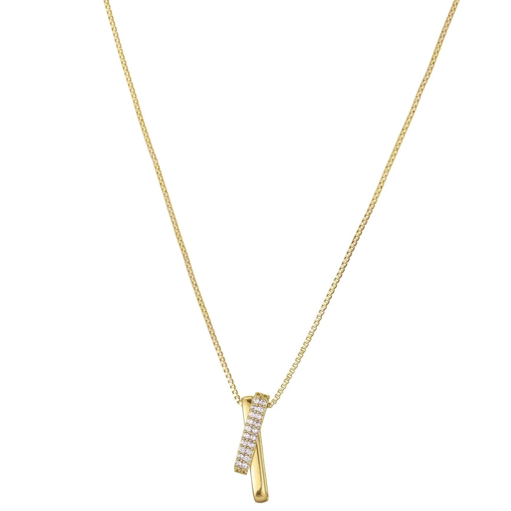 Collier Lou doré et strass