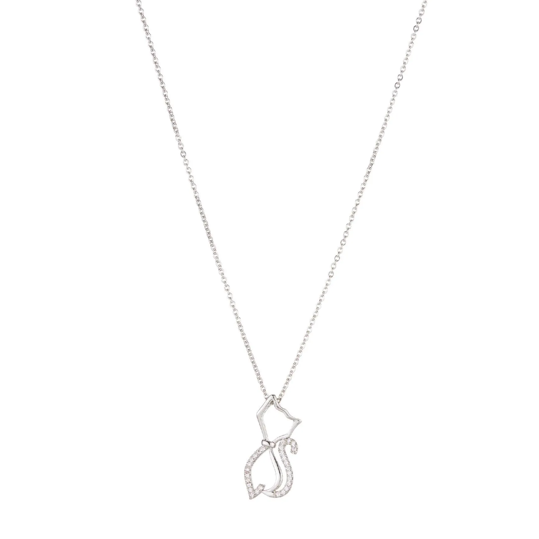 Collier Love Cat strass