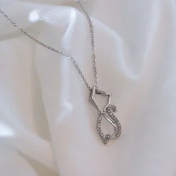Collier Love Cat strass