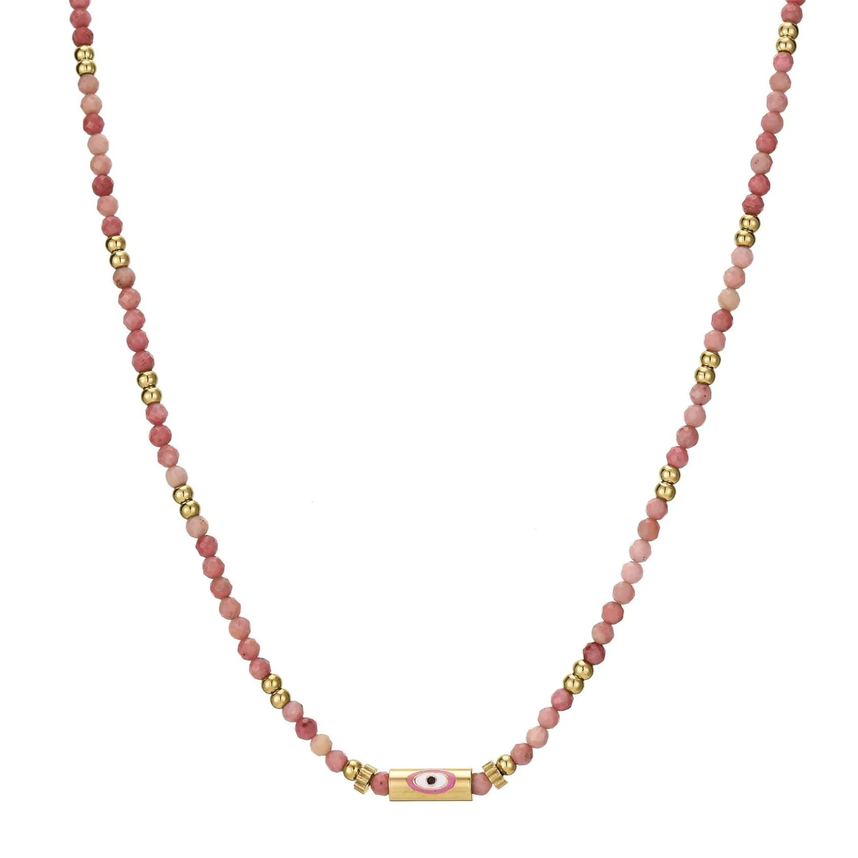 Collier Lucky Eye Rhodonite