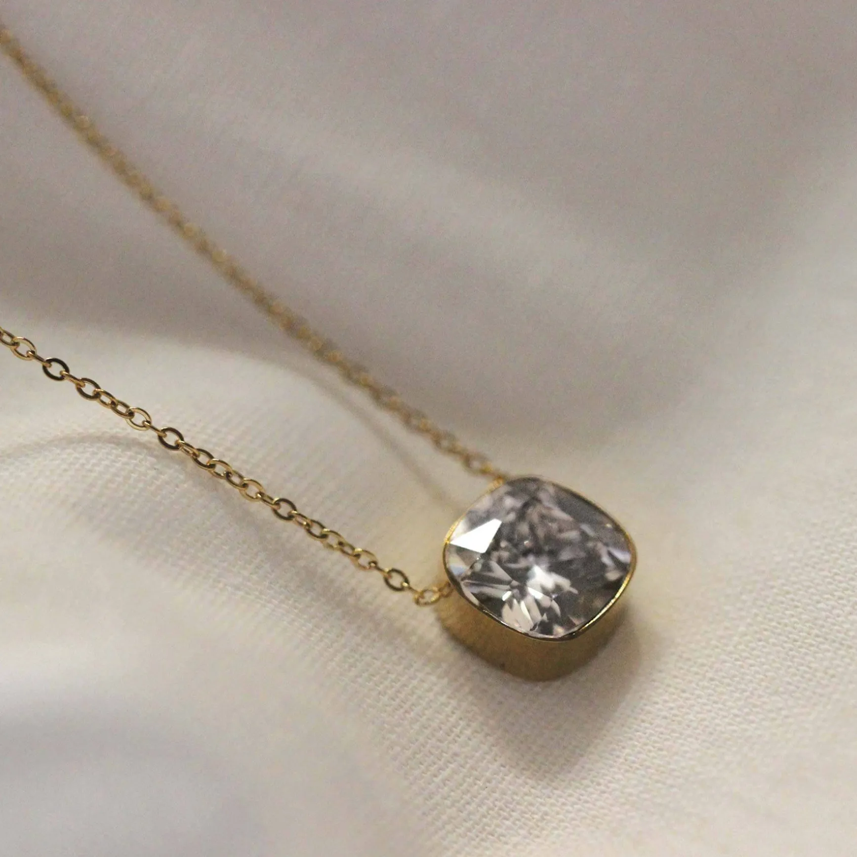 Collier Luz Zircon blanc
