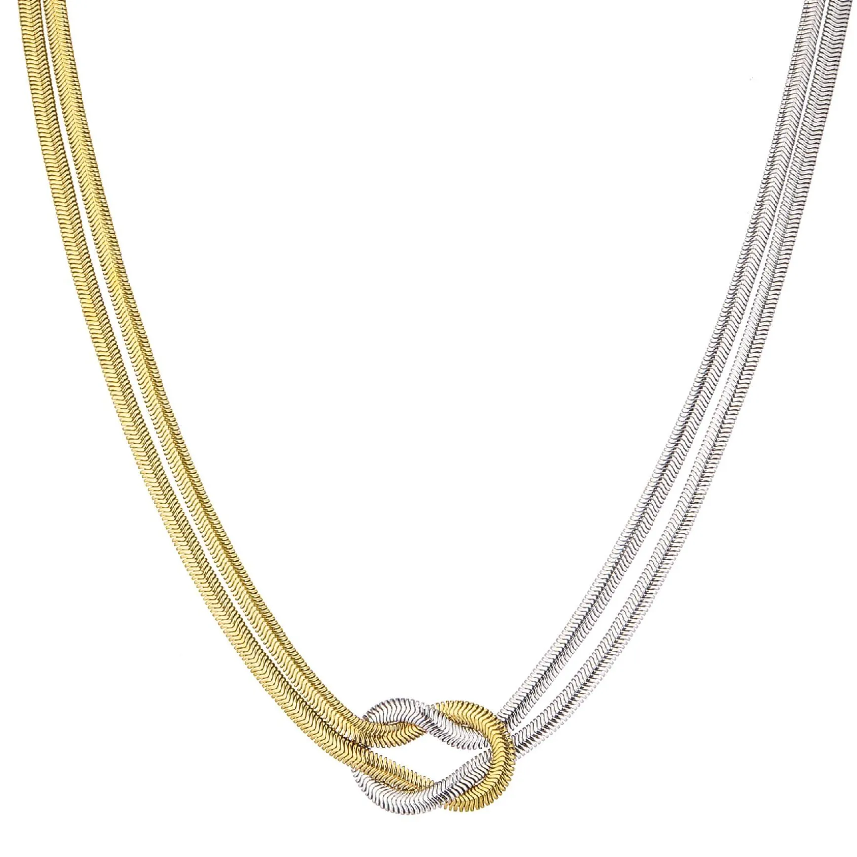 Collier maille Lucie doré or et argenté