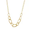 Collier maillons acier doré or