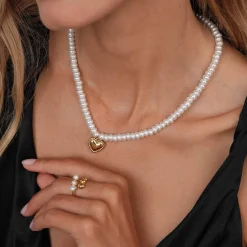 Collier Marie acier doré or