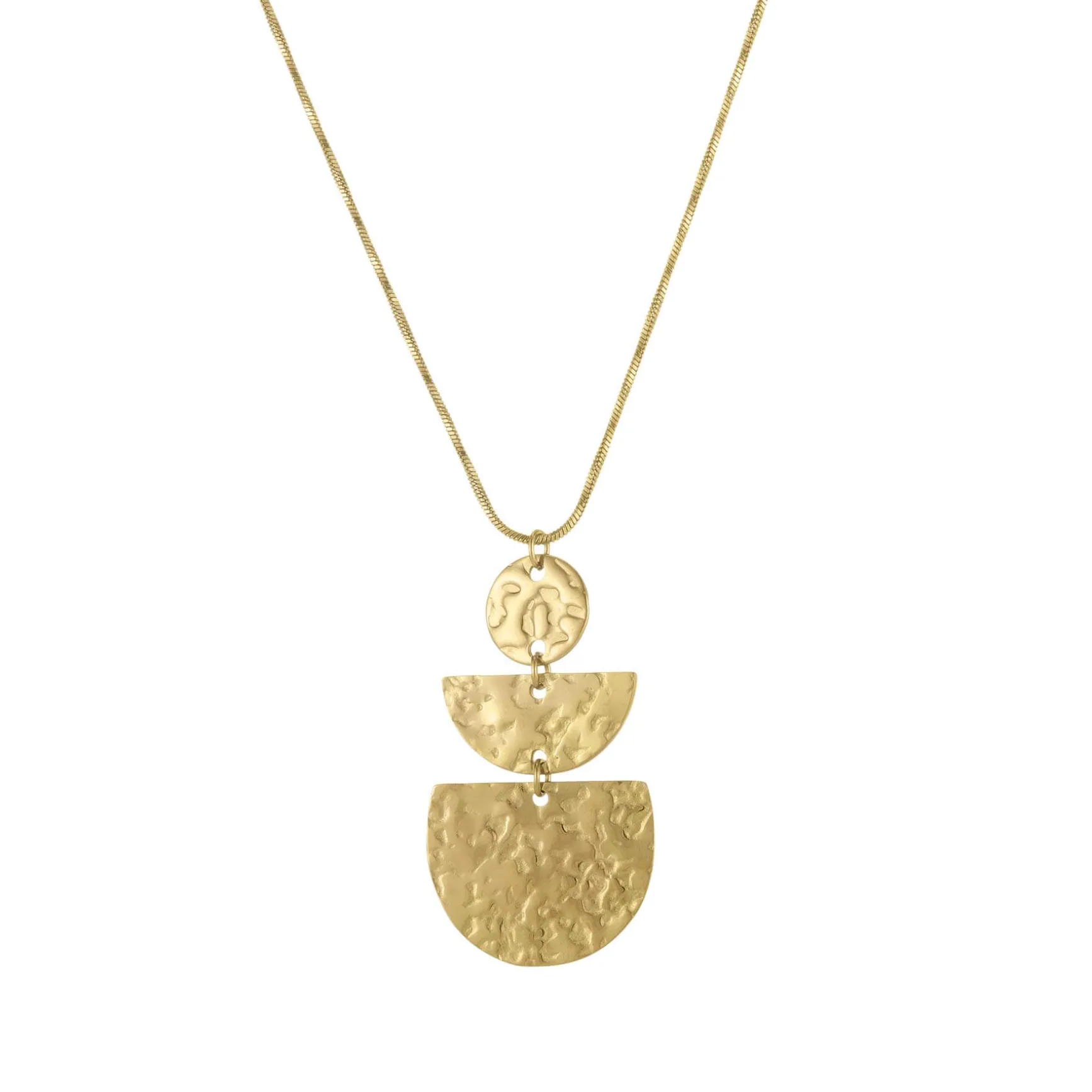 Collier Mendosa acier doré or
