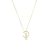 Collier Miaou acier doré or