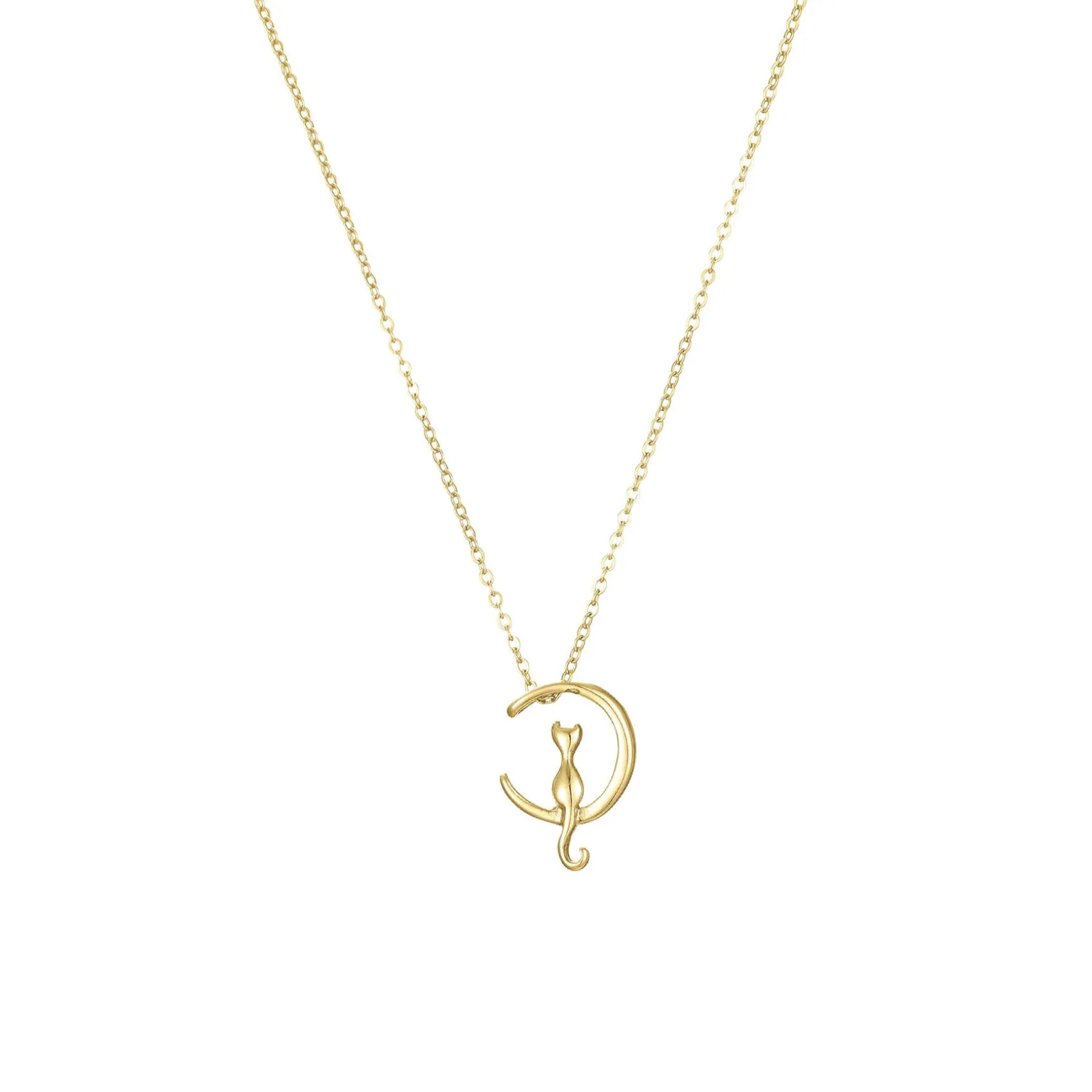 Collier Miaou acier doré or