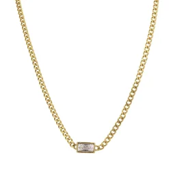 Collier Mila Strass blanc