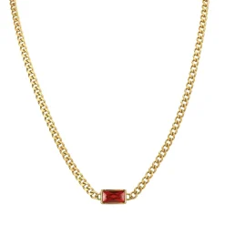 Collier Mila Strass rouge